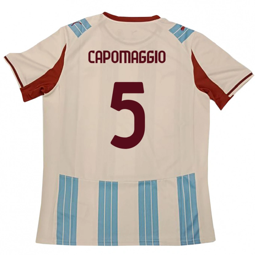 Danxen Homem Camisola Galo Capomaggio #5 Azul Celeste Branco Alternativa 2025/26 Camisa Brasil