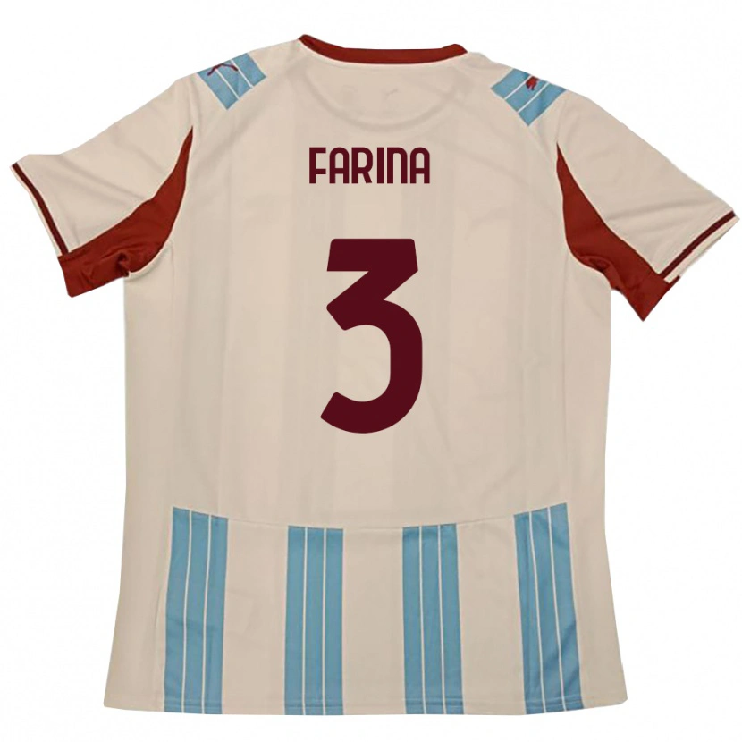 Danxen Homem Camisola Alfredo Farina #3 Azul Celeste Branco Alternativa 2025/26 Camisa Brasil
