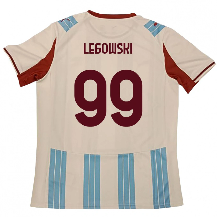 Danxen Homem Camisola Mateusz Legowski #99 Azul Celeste Branco Alternativa 2025/26 Camisa Brasil