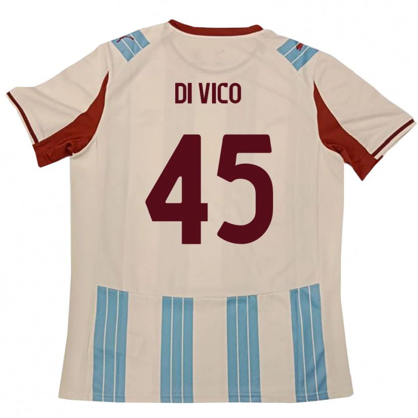 Danxen Homem Camisola Rocco Di Vico #45 Azul Celeste Branco Alternativa 2025/26 Camisa Brasil