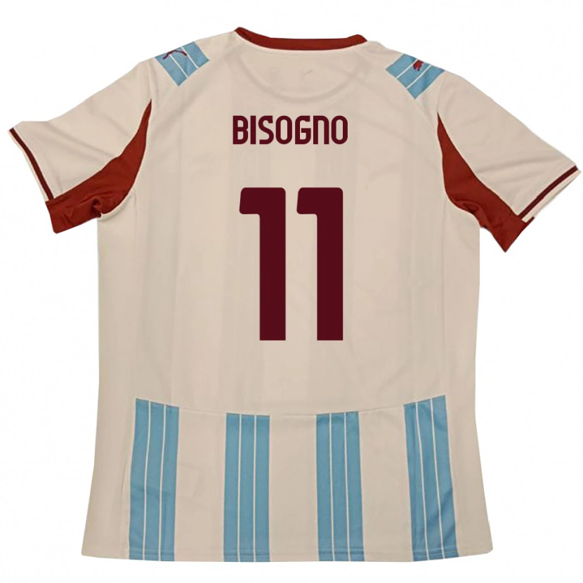 Danxen Homem Camisola Davide Bisogno #11 Azul Celeste Branco Alternativa 2025/26 Camisa Brasil