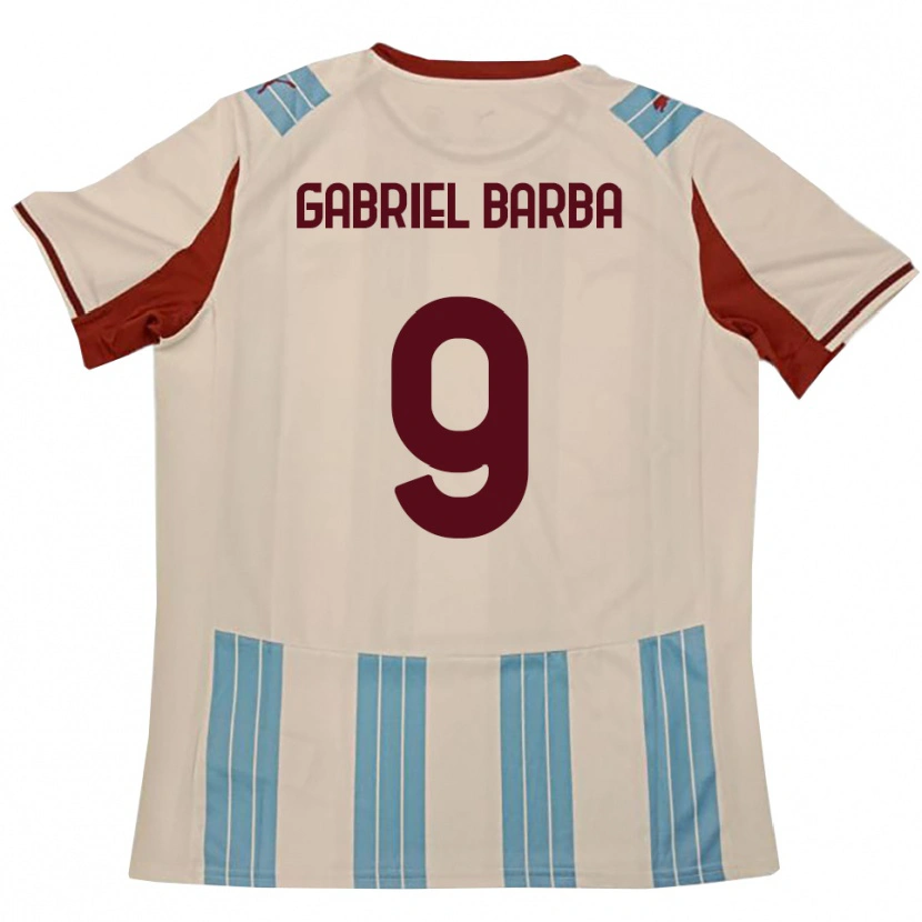 Danxen Homem Camisola Luigi Gabriel Barba #9 Azul Celeste Branco Alternativa 2025/26 Camisa Brasil