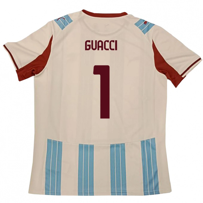 Danxen Homem Camisola Marco Guacci #1 Azul Celeste Branco Alternativa 2025/26 Camisa Brasil