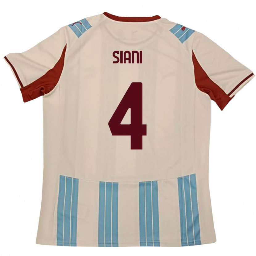 Danxen Homem Camisola Vincenzo Siani #4 Azul Celeste Branco Alternativa 2025/26 Camisa Brasil