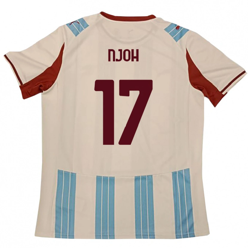 Danxen Homem Camisola Lilian Njoh #17 Azul Celeste Branco Alternativa 2025/26 Camisa Brasil
