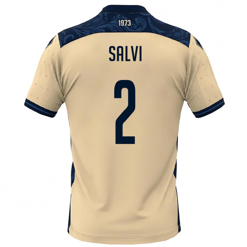 Danxen Homem Camisola Alessandro Salvi #2 Branco Marinho Alternativa 2025/26 Camisa Brasil
