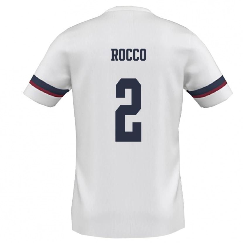 Danxen Homem Camisola Antonio Rocco #2 Branco Vermelho Alternativa 2025/26 Camisa Brasil