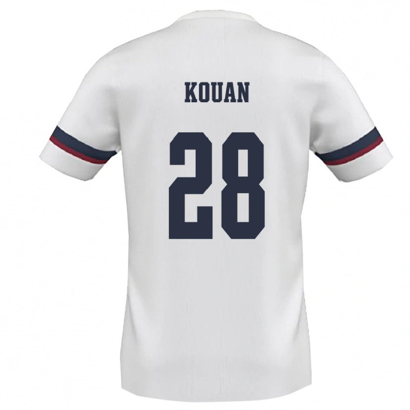 Danxen Homem Camisola Christian Kouan #28 Branco Vermelho Alternativa 2025/26 Camisa Brasil