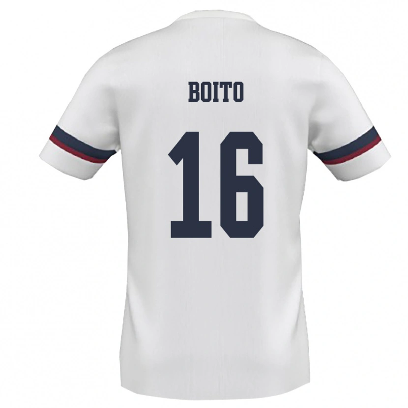 Danxen Homem Camisola Lucio Boito #16 Branco Vermelho Alternativa 2025/26 Camisa Brasil