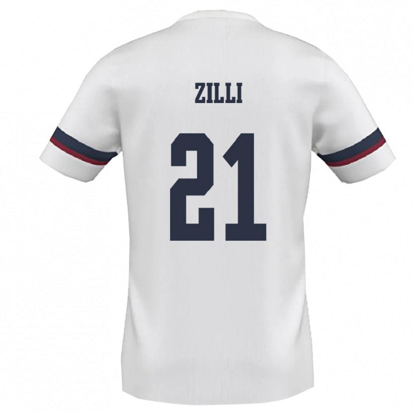 Danxen Homem Camisola Massimo Zilli #21 Branco Vermelho Alternativa 2025/26 Camisa Brasil