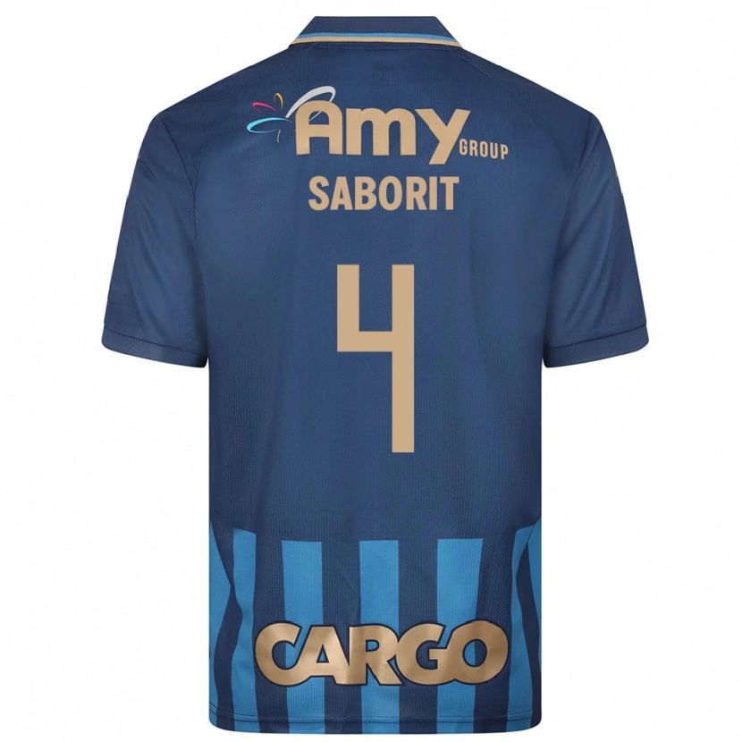 Danxen Homem Camisola Enric Saborit #4 Azul Marinho Alternativa 2025/26 Camisa Brasil