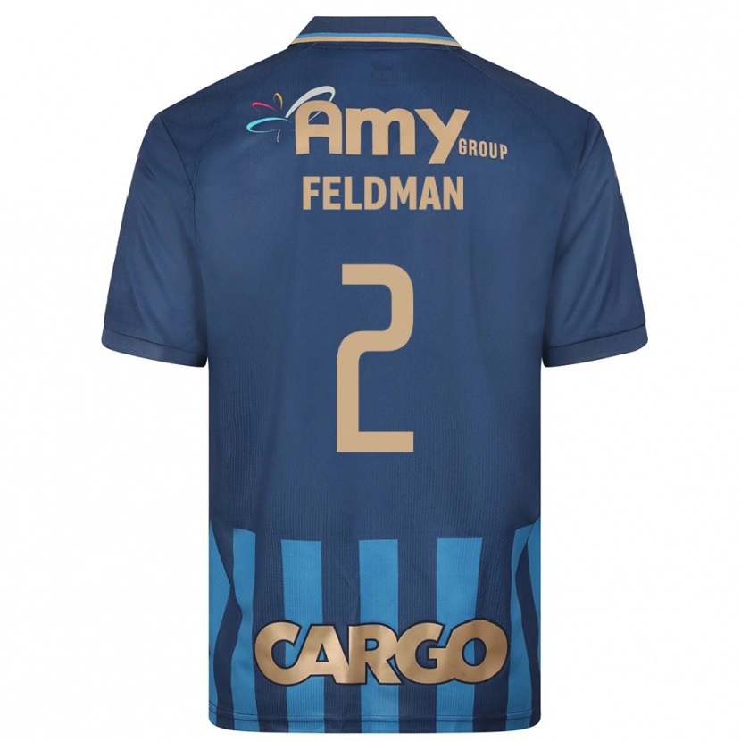 Danxen Homem Camisola Ron Feldman #2 Azul Marinho Alternativa 2025/26 Camisa Brasil