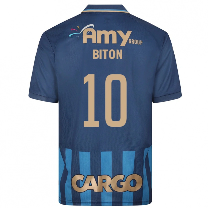Danxen Homem Camisola Dan Biton #10 Azul Marinho Alternativa 2025/26 Camisa Brasil