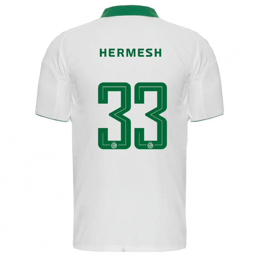 Danxen Homem Camisola Liam Hermesh #33 Branco Verde Alternativa 2025/26 Camisa Brasil