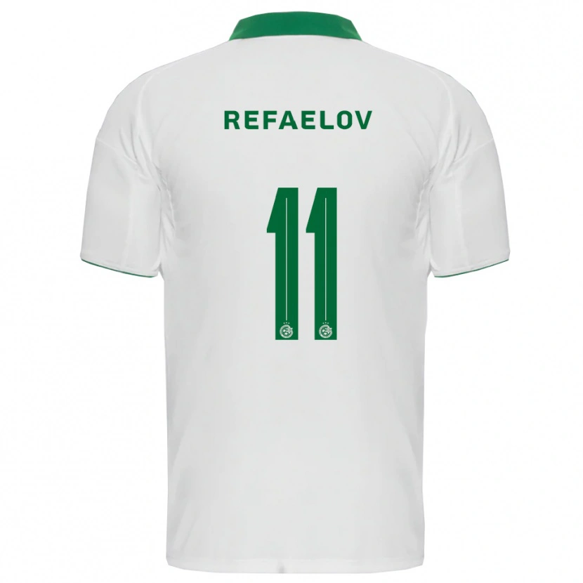Danxen Homem Camisola Lior Refaelov #11 Branco Verde Alternativa 2025/26 Camisa Brasil