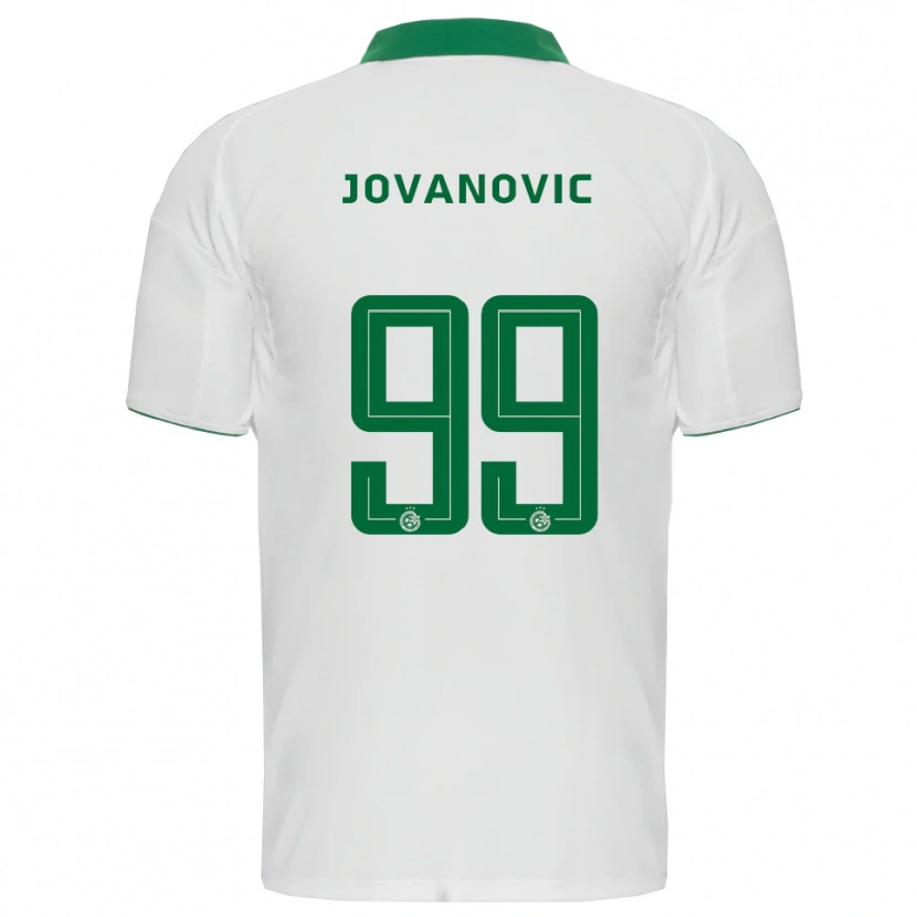 Danxen Homem Camisola Djordje Jovanovic #99 Branco Verde Alternativa 2025/26 Camisa Brasil