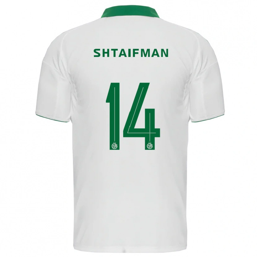 Danxen Homem Camisola Noam Shtaifman #14 Branco Verde Alternativa 2025/26 Camisa Brasil