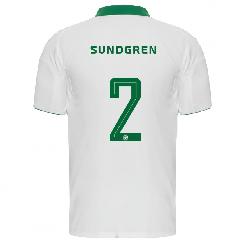Danxen Homem Camisola Daniel Sundgren #2 Branco Verde Alternativa 2025/26 Camisa Brasil