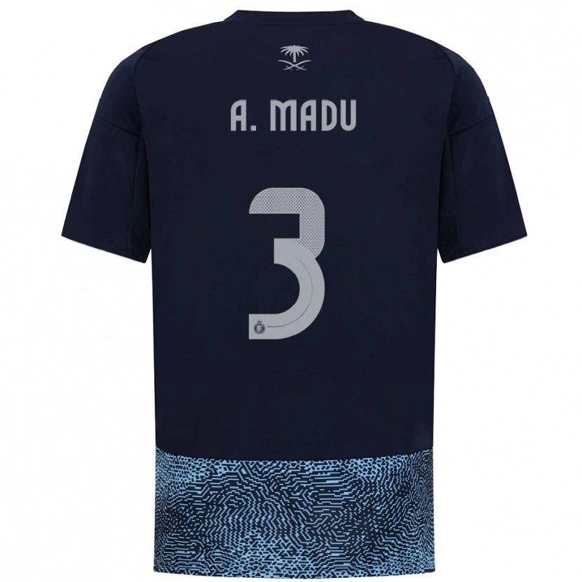 Danxen Homem Camisola Abdullah Madu #3 Marinho Azul Celeste Alternativa 2025/26 Camisa Brasil