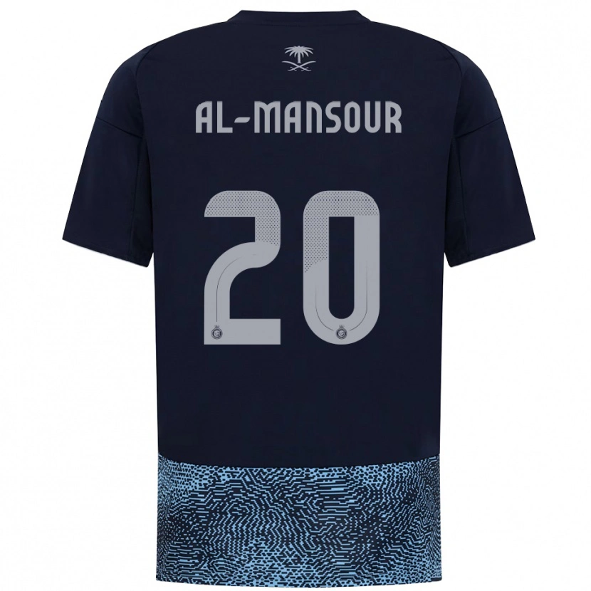 Danxen Homem Camisola Hamad Al-Mansour #20 Marinho Azul Celeste Alternativa 2025/26 Camisa Brasil