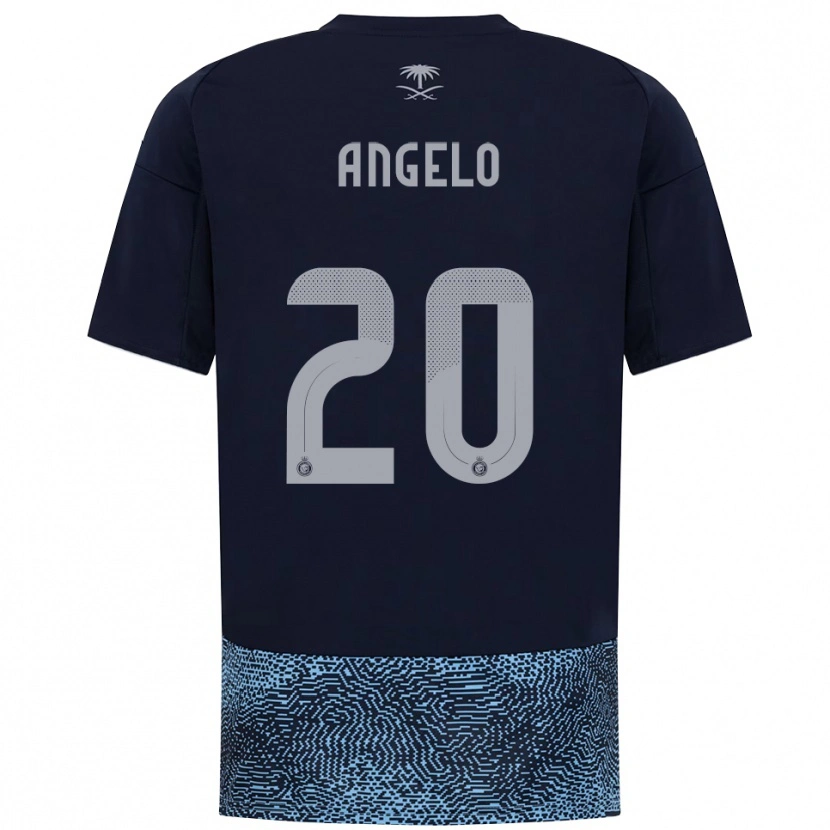 Danxen Homem Camisola Ângelo #20 Marinho Azul Celeste Alternativa 2025/26 Camisa Brasil