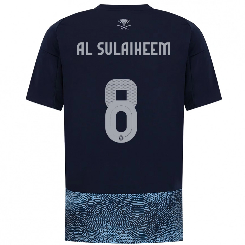 Danxen Homem Camisola Abdulmajeed Al-Sulayhim #8 Marinho Azul Celeste Alternativa 2025/26 Camisa Brasil
