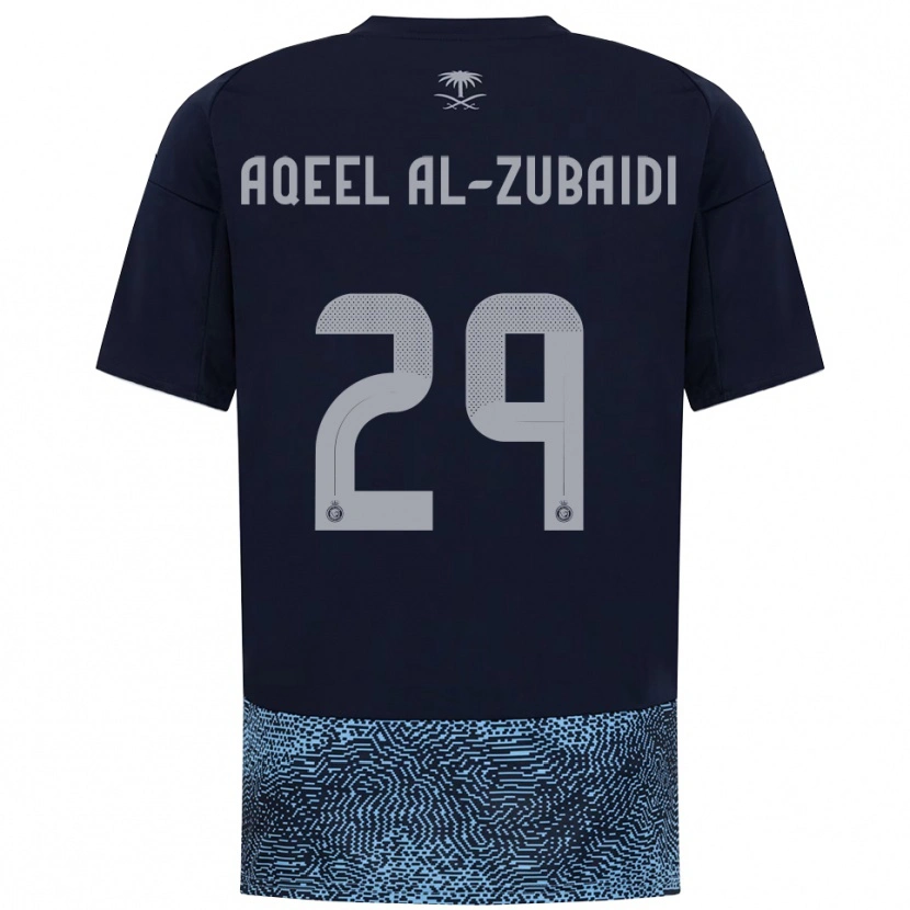 Danxen Homem Camisola Fahad Aqeel Al-Zubaidi #29 Marinho Azul Celeste Alternativa 2025/26 Camisa Brasil