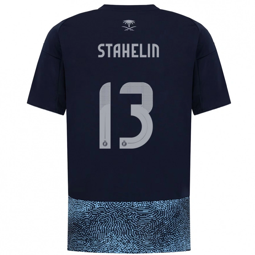 Danxen Homem Camisola Izabela Stahelin #13 Marinho Azul Celeste Alternativa 2025/26 Camisa Brasil