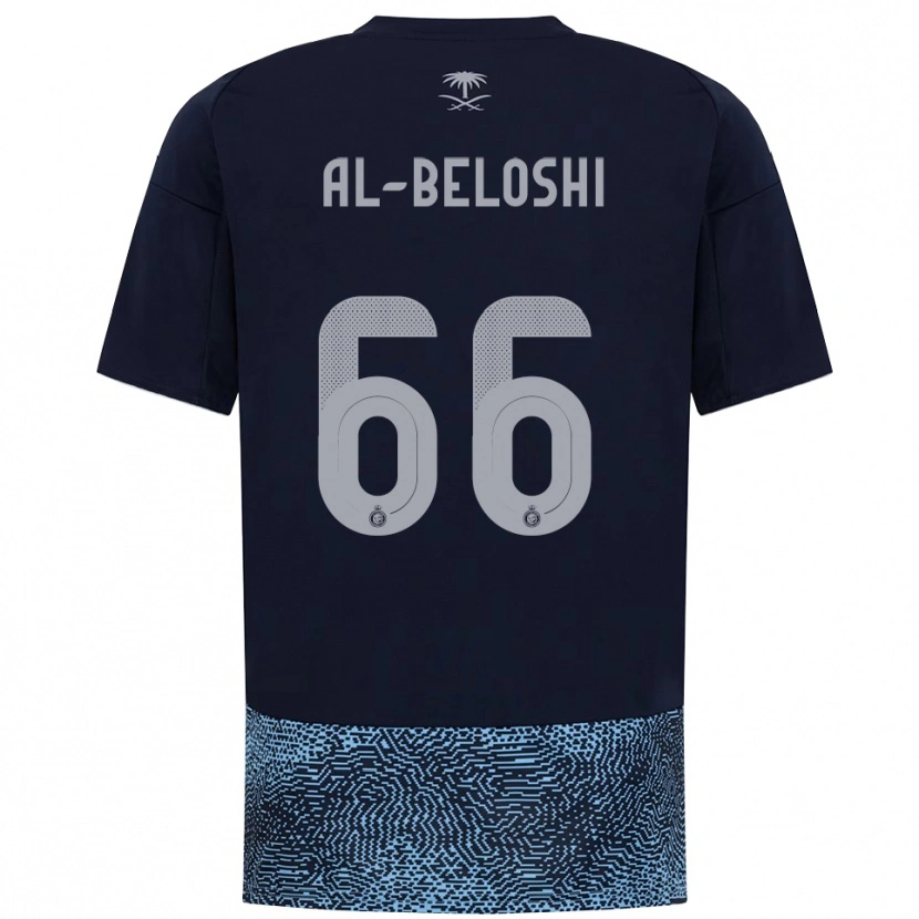 Danxen Homem Camisola Reem Al-Beloshi #66 Marinho Azul Celeste Alternativa 2025/26 Camisa Brasil