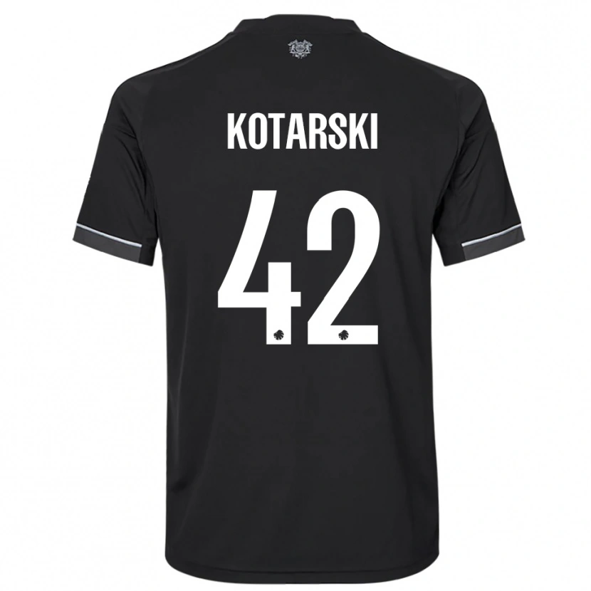 Danxen Homem Camisola Dominik Kotarski #42 Preto Branco Alternativa 2025/26 Camisa Brasil