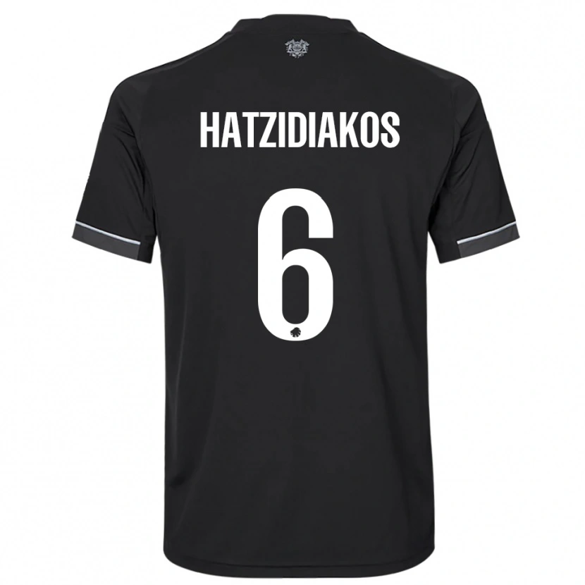 Danxen Homem Camisola Pantelis Hatzidiakos #6 Preto Branco Alternativa 2025/26 Camisa Brasil
