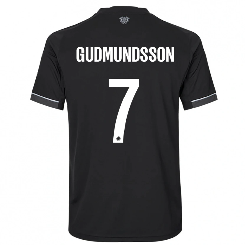 Danxen Homem Camisola Galdur Gudmundsson #7 Preto Branco Alternativa 2025/26 Camisa Brasil