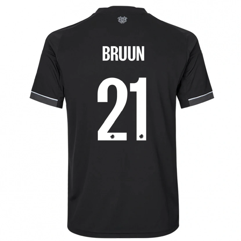 Danxen Homem Camisola Alfred Bruun #21 Preto Branco Alternativa 2025/26 Camisa Brasil