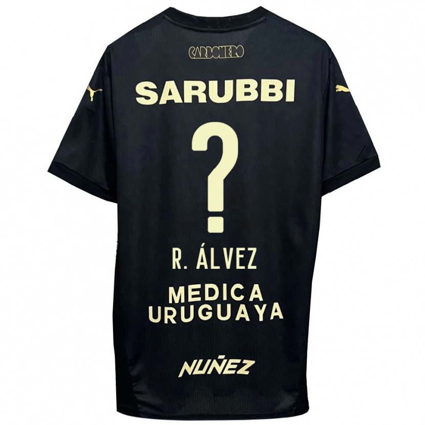 Danxen Homem Camisola Rodrigo Álvez #0 Preto Dourado Alternativa 2025/26 Camisa Brasil