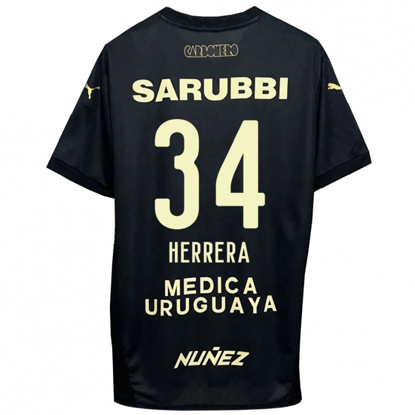 Danxen Homem Camisola Nahuel Herrera #34 Preto Dourado Alternativa 2025/26 Camisa Brasil