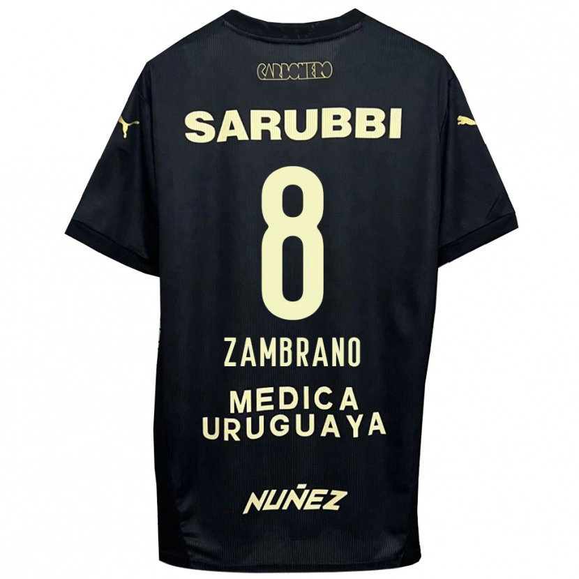 Danxen Homem Camisola Carlos Zambrano #8 Preto Dourado Alternativa 2025/26 Camisa Brasil