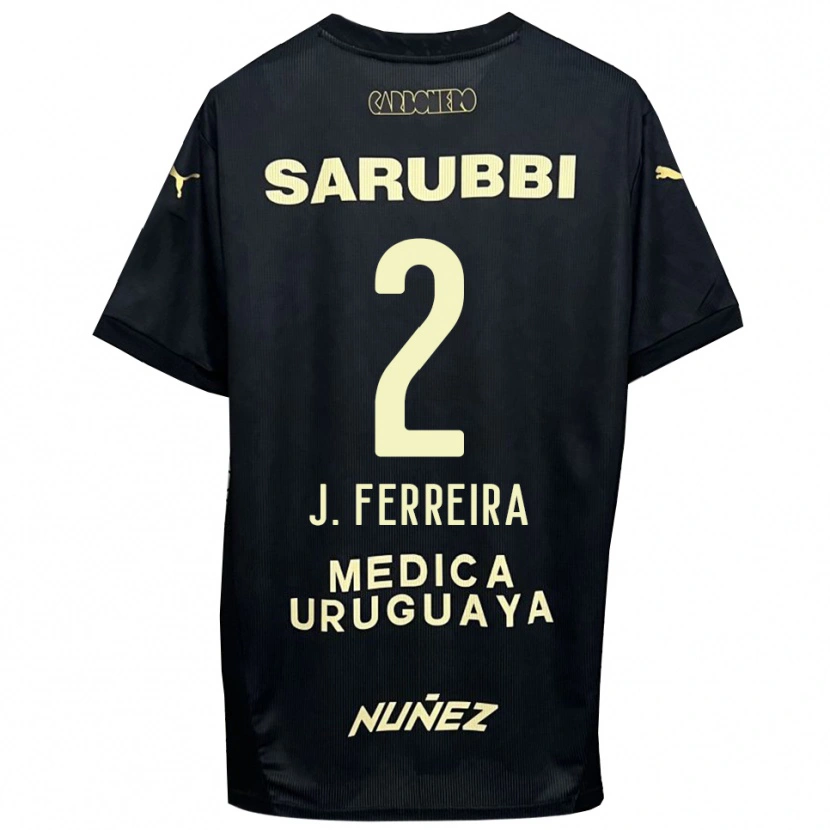 Danxen Homem Camisola Joaquín Ferreira #2 Preto Dourado Alternativa 2025/26 Camisa Brasil