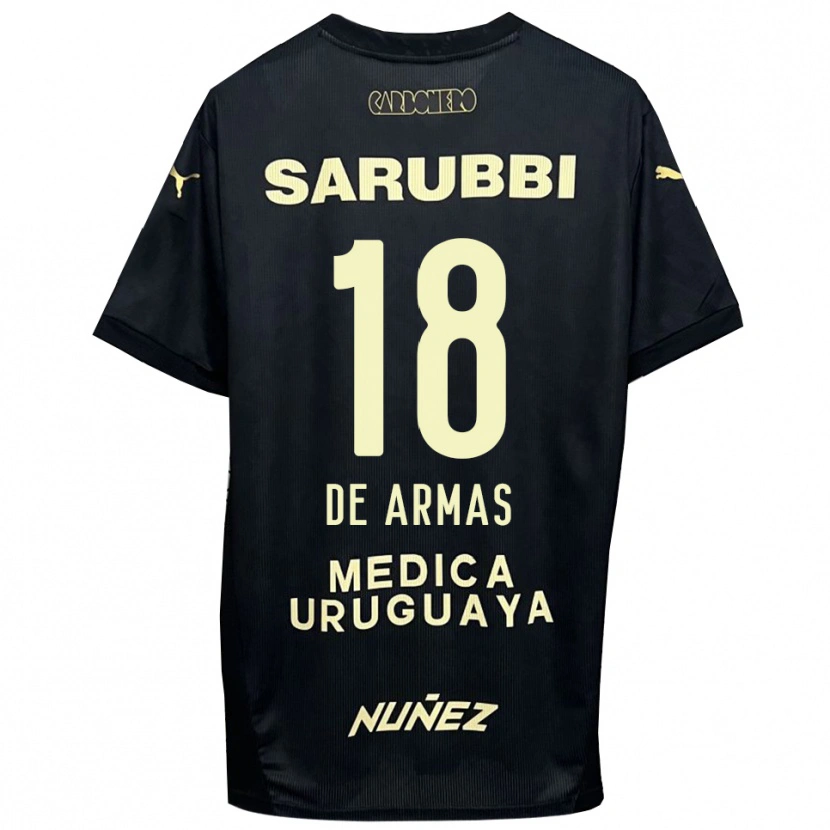 Danxen Homem Camisola Nahuel De Armas #18 Preto Dourado Alternativa 2025/26 Camisa Brasil