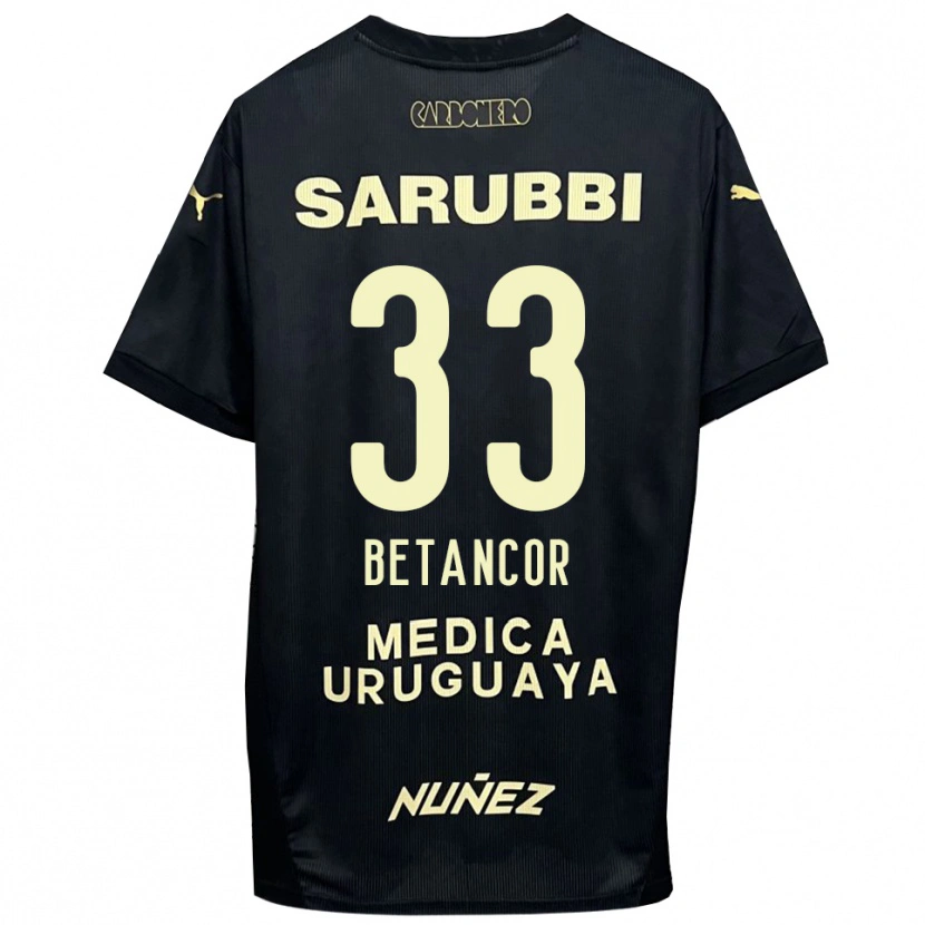 Danxen Homem Camisola Bruno Betancor #33 Preto Dourado Alternativa 2025/26 Camisa Brasil