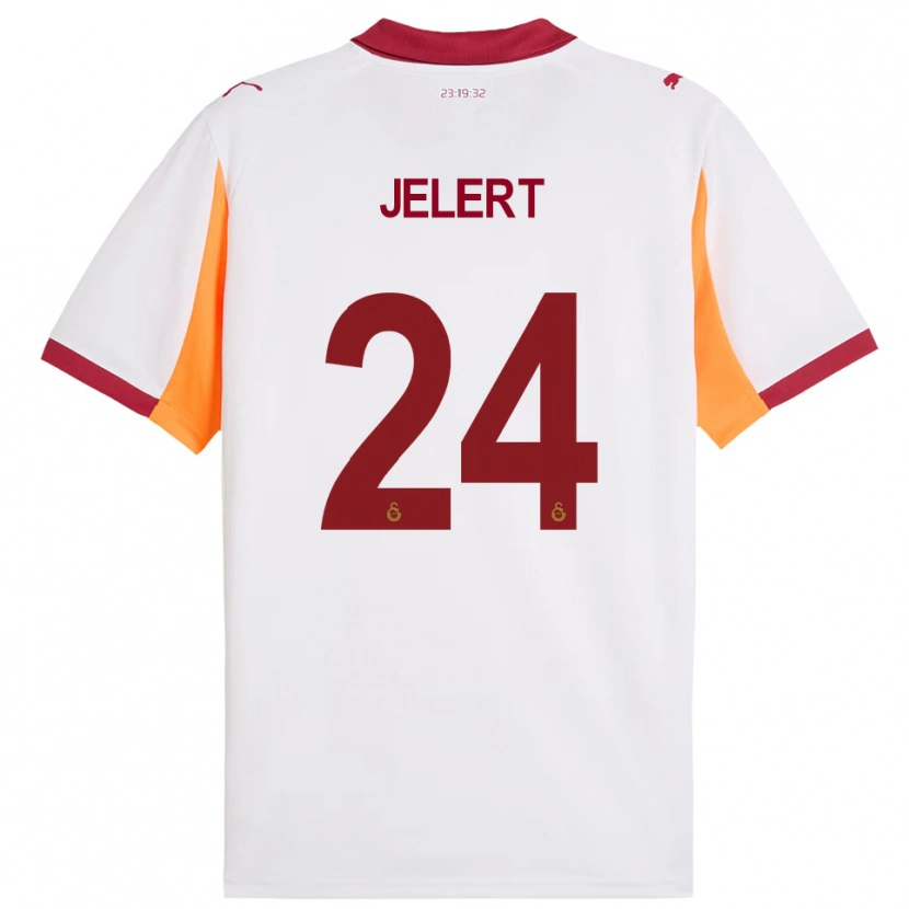 Danxen Homem Camisola Elias Jelert #24 Branco Vermelho Alternativa 2025/26 Camisa Brasil