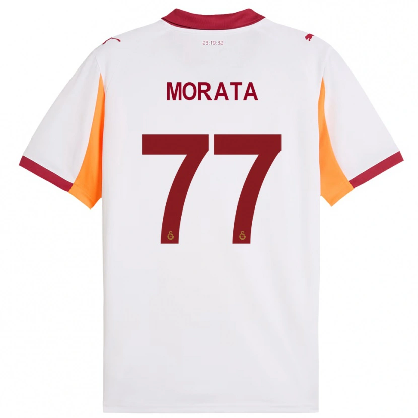 Danxen Homem Camisola Álvaro Morata #77 Branco Vermelho Alternativa 2025/26 Camisa Brasil