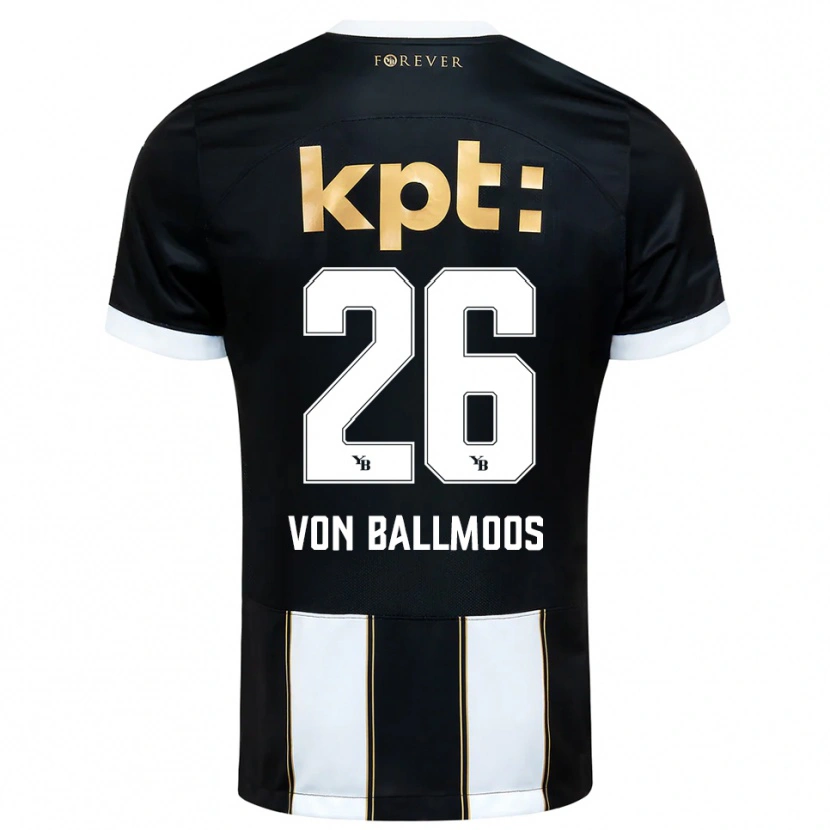 Danxen Homem Camisola David Von Ballmoos #26 Preto Branco Alternativa 2025/26 Camisa Brasil