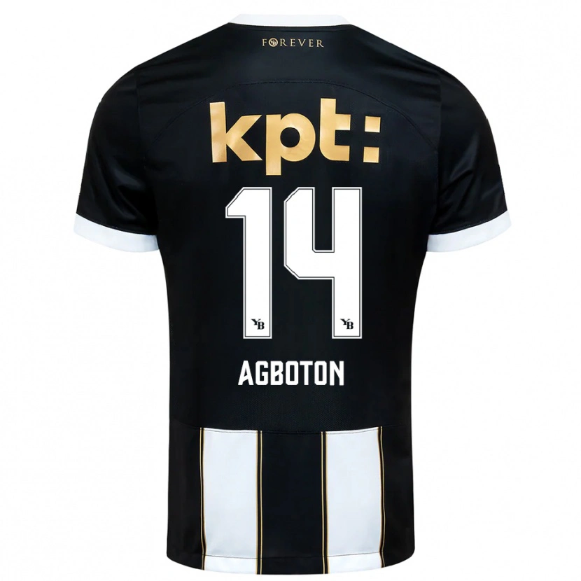 Danxen Homem Camisola Marc-Alexis Agboton #14 Preto Branco Alternativa 2025/26 Camisa Brasil