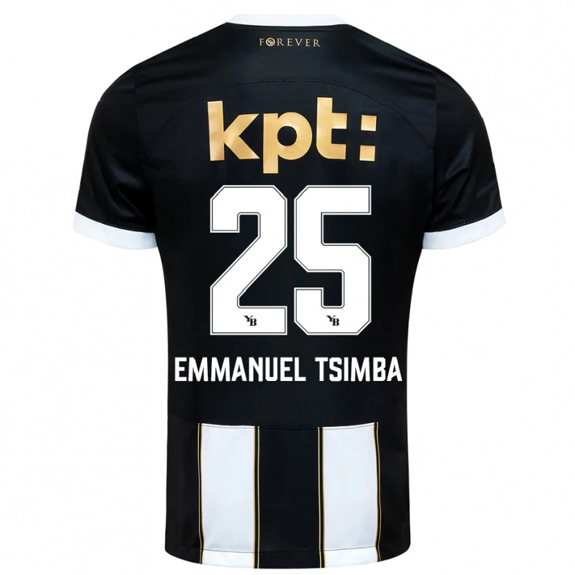 Danxen Homem Camisola Felix Emmanuel Tsimba #25 Preto Branco Alternativa 2025/26 Camisa Brasil