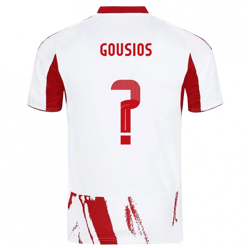 Danxen Homem Camisola Georgios Gousios #0 Branco Vermelho Alternativa 2025/26 Camisa Brasil