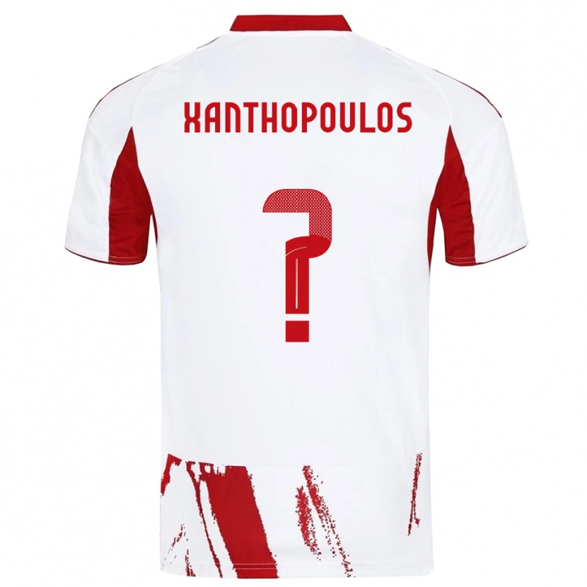 Danxen Homem Camisola Giannis Xanthopoulos #0 Branco Vermelho Alternativa 2025/26 Camisa Brasil