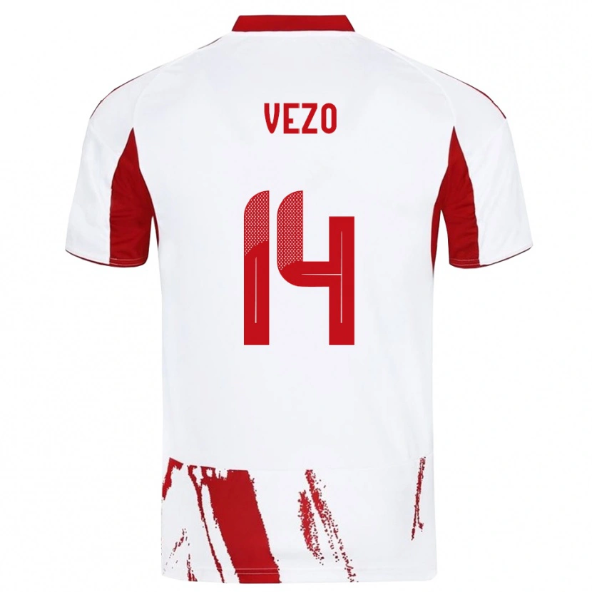 Danxen Homem Camisola Rúben Vezo #14 Branco Vermelho Alternativa 2025/26 Camisa Brasil