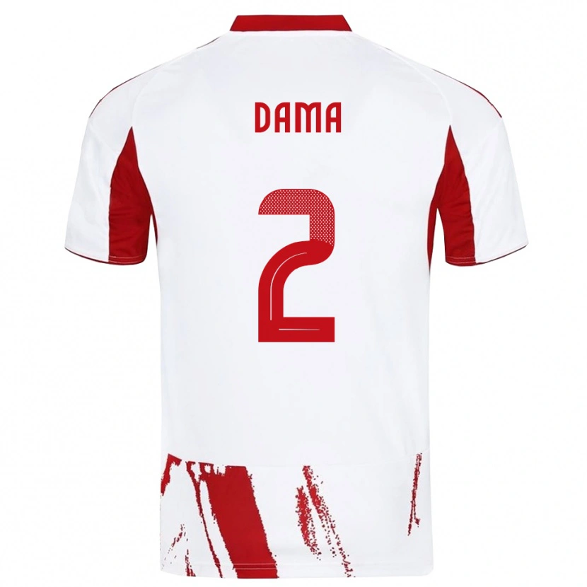 Danxen Homem Camisola Antonis Dama #2 Branco Vermelho Alternativa 2025/26 Camisa Brasil