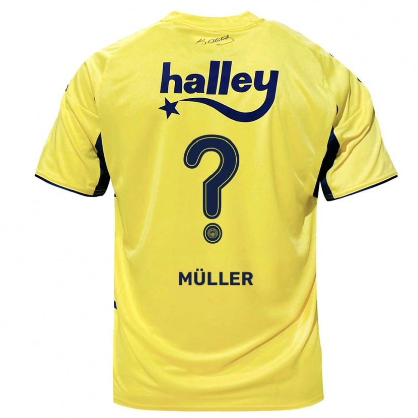 Danxen Homem Camisola Fabian Emre Ernst Müller #0 Amarelo Marinho Alternativa 2025/26 Camisa Brasil