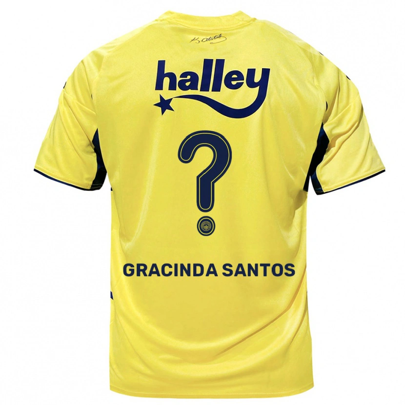 Danxen Homem Camisola Elena Gracinda Santos #0 Amarelo Marinho Alternativa 2025/26 Camisa Brasil